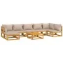 Gartenmöbel-Set 8-teilig aus massivem Holz und taupegrauen Kissen von vidaXL, Gartensets - Ref: Foro24-3155275, Preis: 917,83...