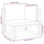 Gartenmöbel-Set 4-teilig aus Massivholz und hellgrauen Kissen von vidaXL, Gartensets - Ref: Foro24-3155284, Preis: 471,96 €, ...