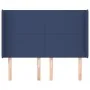 Headboard with blue fabric ears 147x16x118/128 cm by vidaXL, Headboards and footboards - Ref: Foro24-3119304, Price: 116,89 €...