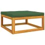 Garden furniture set 5 pieces solid wood and green cushions by vidaXL, Garden sets - Ref: Foro24-3155310, Price: 462,80 €, Di...