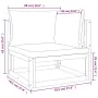 Garden furniture set 5 pieces solid wood and green cushions by vidaXL, Garden sets - Ref: Foro24-3155310, Price: 462,80 €, Di...