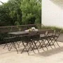 Sillas cafetería plegables 8 uds acero y ratán sintético marrón de vidaXL, Sillas de jardín - Ref: Foro24-3152117, Precio: 32...