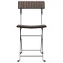 Folding cafeteria chairs 8 units steel and brown synthetic rattan by vidaXL, Garden chairs - Ref: Foro24-3152117, Price: 326,...