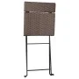 Folding cafeteria chairs 8 units steel and brown synthetic rattan by vidaXL, Garden chairs - Ref: Foro24-3152117, Price: 326,...