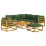 Gartenmöbel-Set 8-teilig aus Massivholz mit grünen Kissen von vidaXL, Gartensets - Ref: Foro24-3155321, Preis: 864,87 €, Raba...