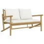 Gartenmöbel-Set 3-teilig aus Bambus und cremeweißen Kissen von vidaXL, Gartensets - Ref: Foro24-3156473, Preis: 419,54 €, Rab...