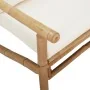 5-piece garden furniture set made of bamboo with cream white cushions by vidaXL, Garden sets - Ref: Foro24-3156475, Price: 65...