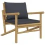3-teiliges Gartenmöbel-Set aus Bambus mit dunkelgrauen Kissen von vidaXL, Gartensets - Ref: Foro24-3156478, Preis: 311,35 €, ...
