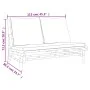 3-teiliges Gartenmöbel-Set aus Bambus mit dunkelgrauen Kissen von vidaXL, Gartensets - Ref: Foro24-3156482, Preis: 410,11 €, ...