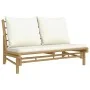 5-piece bamboo garden furniture set with cream white cushions by vidaXL, Garden sets - Ref: Foro24-3156485, Price: 826,44 €, ...