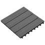 WPC tiles 30x30 cm 11 units 1 m² gray by vidaXL, Floors and carpets - Ref: Foro24-40826, Price: 57,05 €, Discount: %