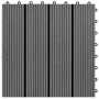 WPC tiles 30x30 cm 11 units 1 m² gray by vidaXL, Floors and carpets - Ref: Foro24-40826, Price: 57,05 €, Discount: %