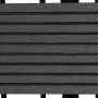 WPC tiles 30x30 cm 11 units 1 m² gray by vidaXL, Floors and carpets - Ref: Foro24-40826, Price: 57,05 €, Discount: %