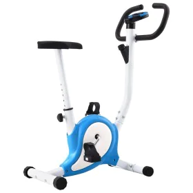 Bicicleta estática con resistencia de cinta azul de vidaXL, Bicicletas estáticas - Ref: Foro24-92010, Precio: 119,06 €, Descu...