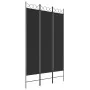 Divider screen with 3 black fabric panels 120x200 cm by vidaXL, Room dividers - Ref: Foro24-350149, Price: 36,59 €, Discount: %