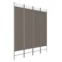 Divider screen with 4 anthracite gray fabric panels 160x200 cm by vidaXL, Room dividers - Ref: Foro24-350152, Price: 43,11 €,...