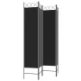 4-Panel schwarzer Stoff Raumteiler 160x200 cm von vidaXL, Raumteiler - Ref: Foro24-350153, Preis: 43,11 €, Rabatt: %