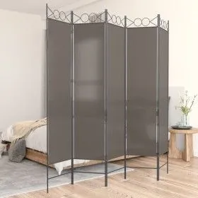 Divider screen with 5 anthracite gray fabric panels 200x200 cm by vidaXL, Room dividers - Ref: Foro24-350156, Price: 53,54 €,...