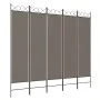 Divider screen with 5 anthracite gray fabric panels 200x200 cm by vidaXL, Room dividers - Ref: Foro24-350156, Price: 53,54 €,...