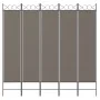 Divider screen with 5 anthracite gray fabric panels 200x200 cm by vidaXL, Room dividers - Ref: Foro24-350156, Price: 53,54 €,...