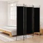 Falttrennwand mit 5 schwarzen Stoffpaneelen 200x200 cm. von vidaXL, Raumteiler - Ref: Foro24-350157, Preis: 53,54 €, Rabatt: %