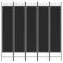 Falttrennwand mit 5 schwarzen Stoffpaneelen 200x200 cm. von vidaXL, Raumteiler - Ref: Foro24-350157, Preis: 53,54 €, Rabatt: %