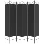 Biombo divisor de 6 paneles de tela negro 240x200 cm de vidaXL, Divisores de ambientes - Ref: Foro24-350161, Precio: 61,88 €,...