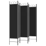 Trennwand mit 6 schwarzen Stoffbahnen 240x200 cm von vidaXL, Raumteiler - Ref: Foro24-350161, Preis: 61,94 €, Rabatt: %