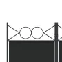 Trennwand mit 6 schwarzen Stoffbahnen 240x200 cm von vidaXL, Raumteiler - Ref: Foro24-350161, Preis: 61,94 €, Rabatt: %