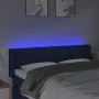 Blue fabric headboard with LED 163x16x78/88 cm by vidaXL, Headboards and footboards - Ref: Foro24-3123584, Price: 85,61 €, Di...