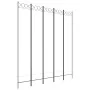Trennwand mit 5 weißen Stoffbahnen 200x220 cm von vidaXL, Raumteiler - Ref: Foro24-350170, Preis: 57,57 €, Rabatt: %