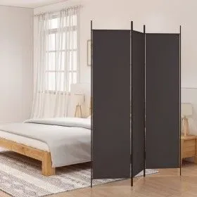 Brown fabric 3-panel divider screen 150x200 cm by vidaXL, Room dividers - Ref: Foro24-350179, Price: 29,45 €, Discount: %