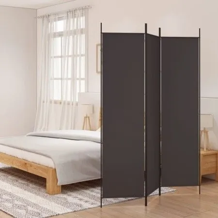 Brown fabric 3-panel divider screen 150x200 cm by vidaXL, Room dividers - Ref: Foro24-350179, Price: 30,06 €, Discount: %