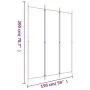 Three-panel black fabric room divider screen 150x200 cm by vidaXL, Room dividers - Ref: Foro24-350181, Price: 34,71 €, Discou...