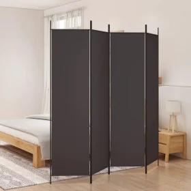 Four-panel brown fabric room divider 200x200 cm by vidaXL, Room dividers - Ref: Foro24-350183, Price: 36,88 €, Discount: %