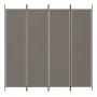 Divider screen with 4 anthracite gray fabric panels 200x200 cm by vidaXL, Room dividers - Ref: Foro24-350184, Price: 33,46 €,...