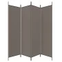 Divider screen with 4 anthracite gray fabric panels 200x200 cm by vidaXL, Room dividers - Ref: Foro24-350184, Price: 33,46 €,...