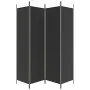 Biombo divisor de 4 paneles de tela negro 200x200 cm de vidaXL, Divisores de ambientes - Ref: Foro24-350185, Precio: 36,14 €,...
