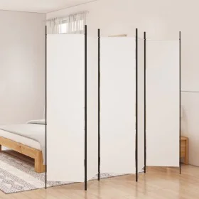 Trennwand mit 5 weißen Stoffbahnen 250x200 cm von vidaXL, Raumteiler - Ref: Foro24-350186, Preis: 39,87 €, Rabatt: %