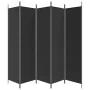 Trennwand mit 5 schwarzen Stoffbahnen 250x200 cm von vidaXL, Raumteiler - Ref: Foro24-350189, Preis: 39,87 €, Rabatt: %