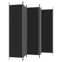 Trennwand mit 5 schwarzen Stoffbahnen 250x200 cm von vidaXL, Raumteiler - Ref: Foro24-350189, Preis: 39,87 €, Rabatt: %