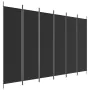 Trennwand mit 6 schwarzen Stoffbahnen 300x200 cm von vidaXL, Raumteiler - Ref: Foro24-350193, Preis: 47,06 €, Rabatt: %