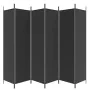 Trennwand mit 6 schwarzen Stoffbahnen 300x200 cm von vidaXL, Raumteiler - Ref: Foro24-350193, Preis: 47,06 €, Rabatt: %