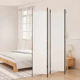 Biombo divisor de 4 paneles de tela blanco 200x220 cm de vidaXL, Divisores de ambientes - Ref: Foro24-350198, Precio: 40,85 €...