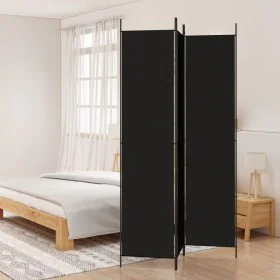 3-Panel schwarzer Stoff Raumteiler 150x220 cm von vidaXL, Raumteiler - Ref: Foro24-350197, Preis: 33,58 €, Rabatt: %