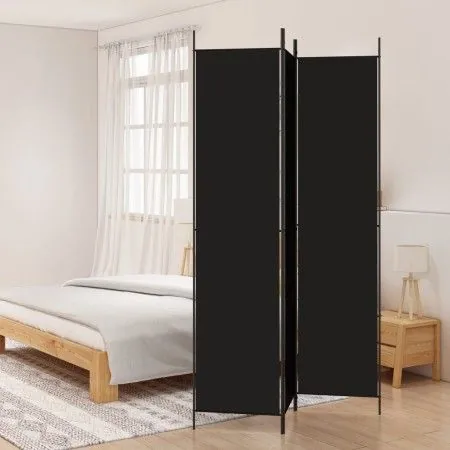 3-Panel schwarzer Stoff Raumteiler 150x220 cm von vidaXL, Raumteiler - Ref: Foro24-350197, Preis: 35,78 €, Rabatt: %