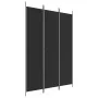 Biombo divisor de 3 paneles de tela negro 150x220 cm de vidaXL, Divisores de ambientes - Ref: Foro24-350197, Precio: 33,58 €,...