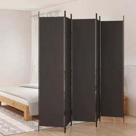 Divider screen with 5 brown fabric panels 250x220 cm by vidaXL, Room dividers - Ref: Foro24-350203, Price: 43,10 €, Discount: %