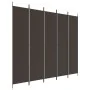 Divider screen with 5 brown fabric panels 250x220 cm by vidaXL, Room dividers - Ref: Foro24-350203, Price: 43,10 €, Discount: %
