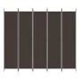 Divider screen with 5 brown fabric panels 250x220 cm by vidaXL, Room dividers - Ref: Foro24-350203, Price: 43,10 €, Discount: %